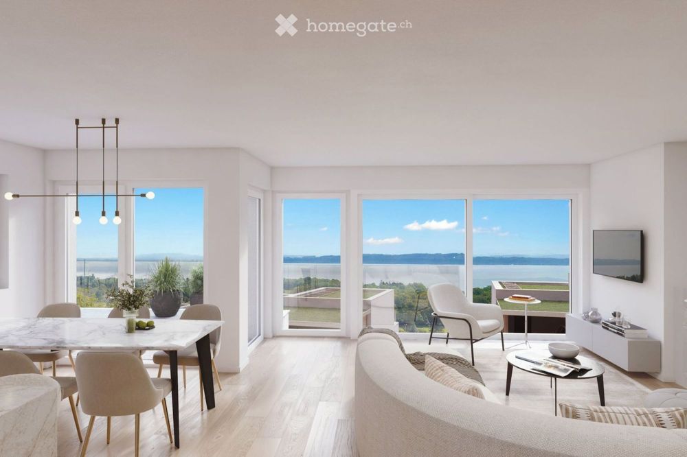 Grande villa mitoyenne neuve sur plans 5.5 pièces - Vues dégagées Lac et les Alpes 180° - Bild 4