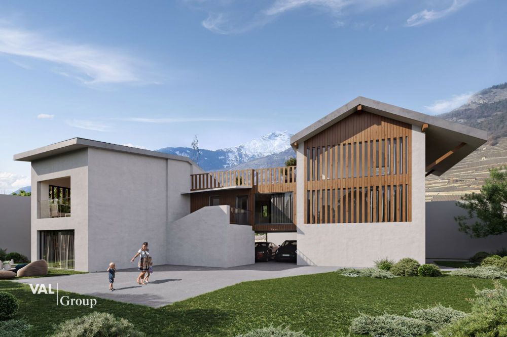 Villa mitoyenne en triplex avec terrasse et vue imprenable sur la vallée du Rhône - Bild 2