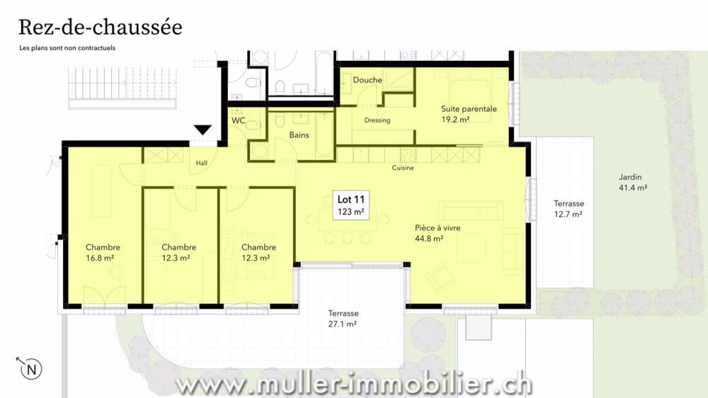 Geräumige 5,5-Zimmer-Wohnung mit 2 Terrassen und großem Garten in Siviriez! - Bild 4