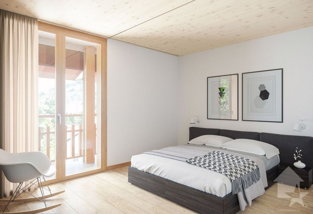 Monthey, La Kaazelle 4,5 Zimmer in einer umweltfreundlichen Wohnanlage - Exemple d'aménagement