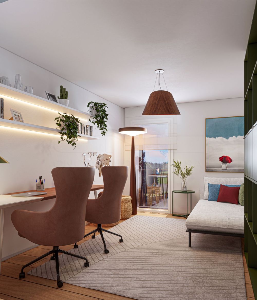 Appartement de 4.5 pièces au sommet de l'immeuble ! - Bureau - Image non contractuelle