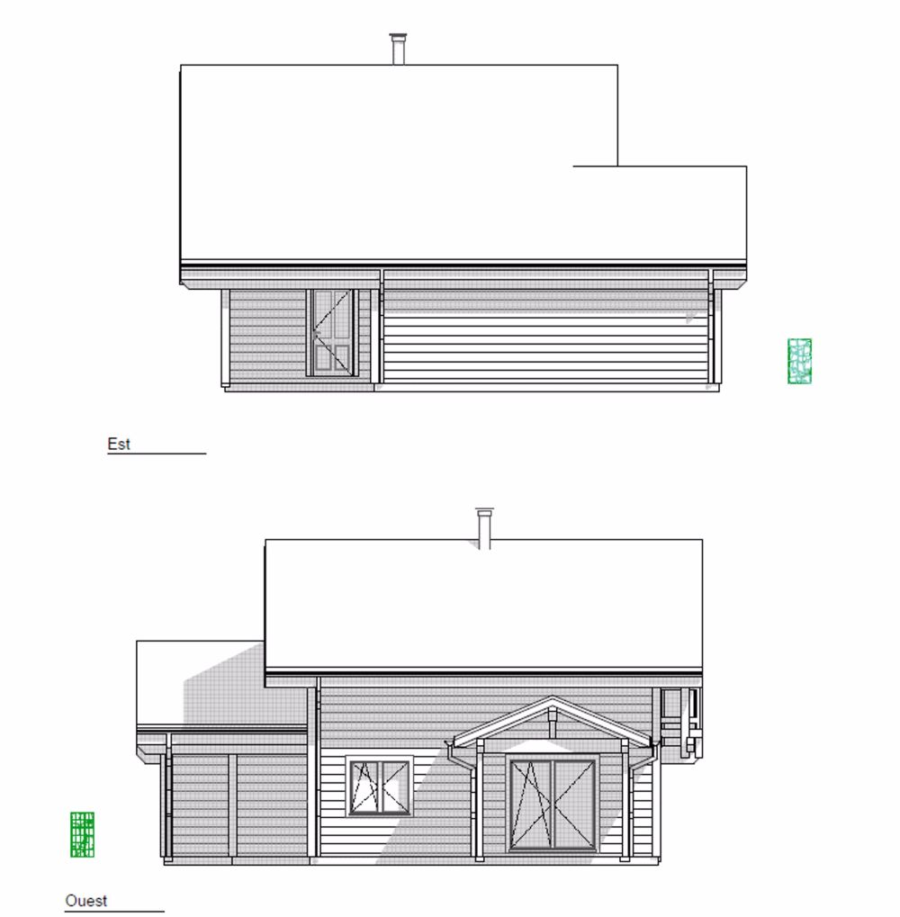 Maison moderne en madrier thermo-chauffé, avec garage, terrasse et jardin - Bild 11