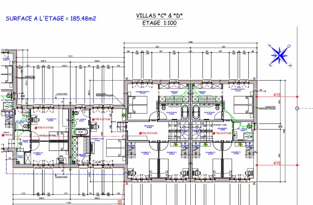 Zu verkaufen, Reihenhaus, 1726 Farvagny-le-Petit, Ref 1726-D - Plans étage