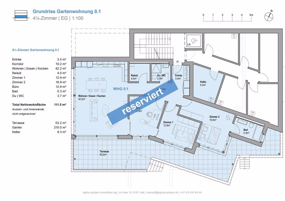 4.5 Zimmer Gartenwohnung 0.1 | Residenz Zentaur, Aarau - Bild 6