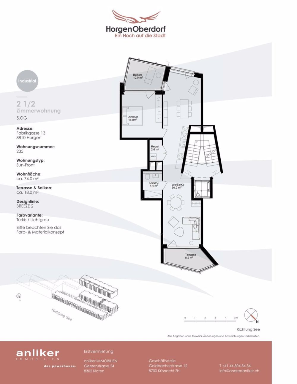 Moderne Neubau-Wohnung in Horgen-Oberdorf! - Grundriss