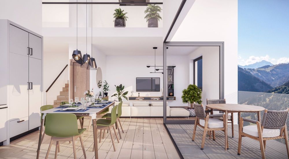 DUPLEX UNTER DEM DACH MIT LOGGIA - PANORAMABLIK - EXKLUSIV - Lot n°20 - 5,5 pièces - 2ème + Combles