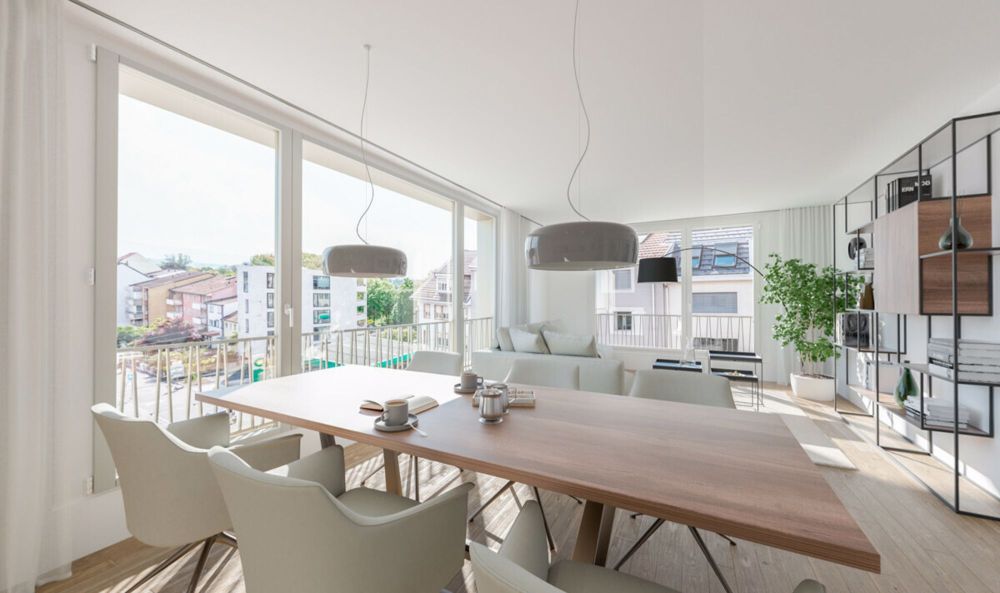 Die letzte helle 3.5-Zi-Wohnung mit Balkon und Top-Anbindung - 1 bis 3 Wohnzimmer