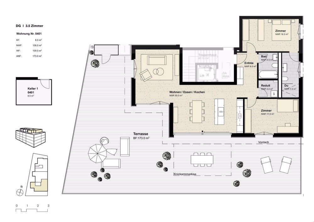 3.5-Zimmer-Gartenwohnung mit Blick auf Park und Bächlein - Bild 11