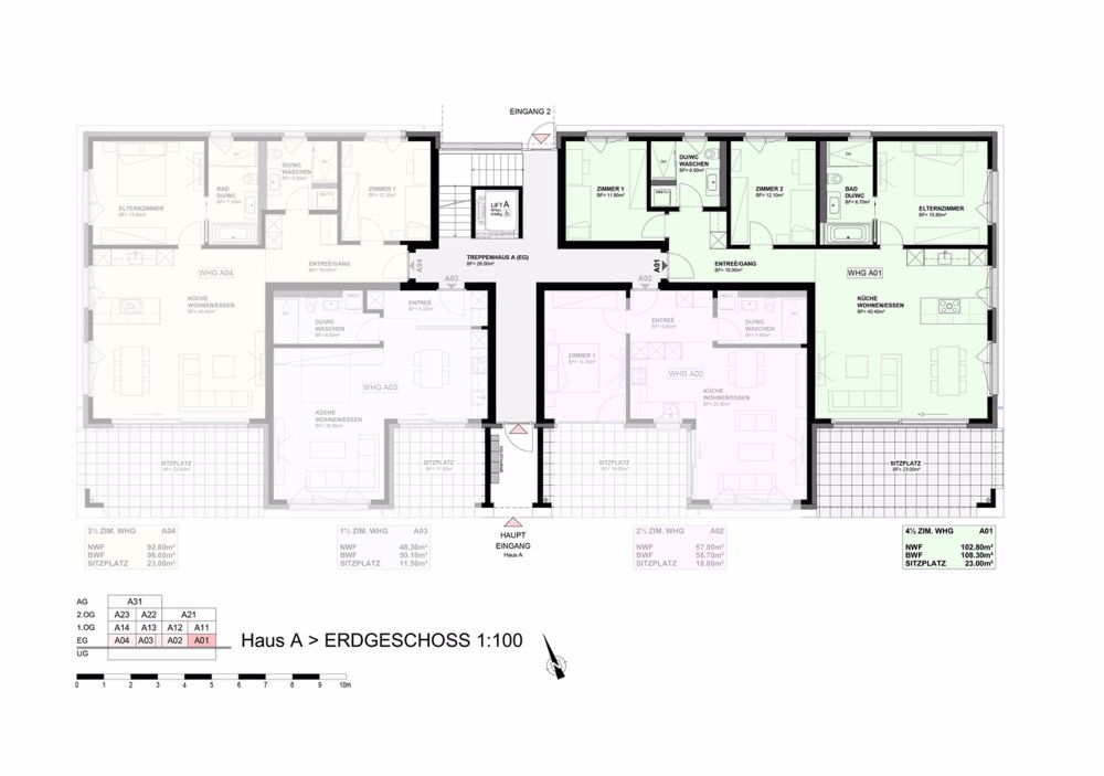Erstvermietung: Mit Nähe zu Natur, Einkauf und ÖV an bester Lage! - Haus A Erdgeschoss Nr. A01