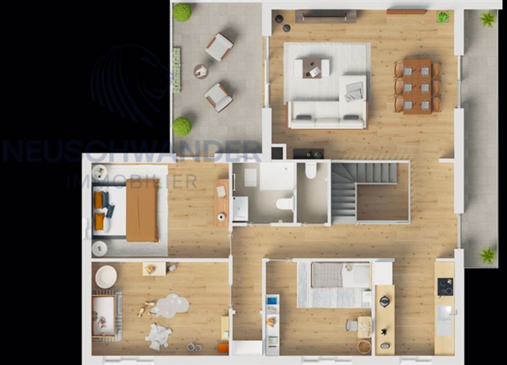 Atemberaubendes und helles 4,5-Zimmer-Penthouse mit 2 Terrassen - Bild 8