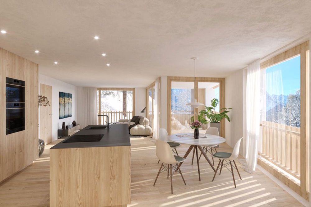 Neubau-Projekt Chasa Engiadina ? mit Zweit- und Erstwohnungen - Ausbaubeispiel