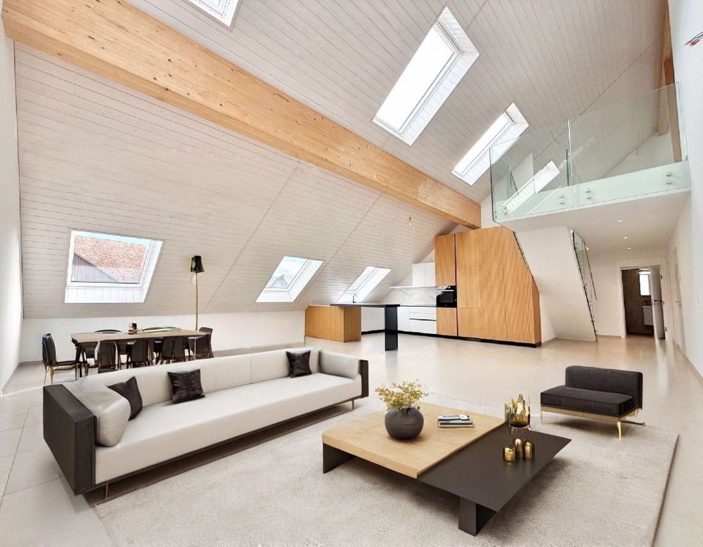 Dachgeschoss von 170 m² / unübertroffener Preis für schnellen Verkauf! - Salon / cuisine possibilité d'aménag