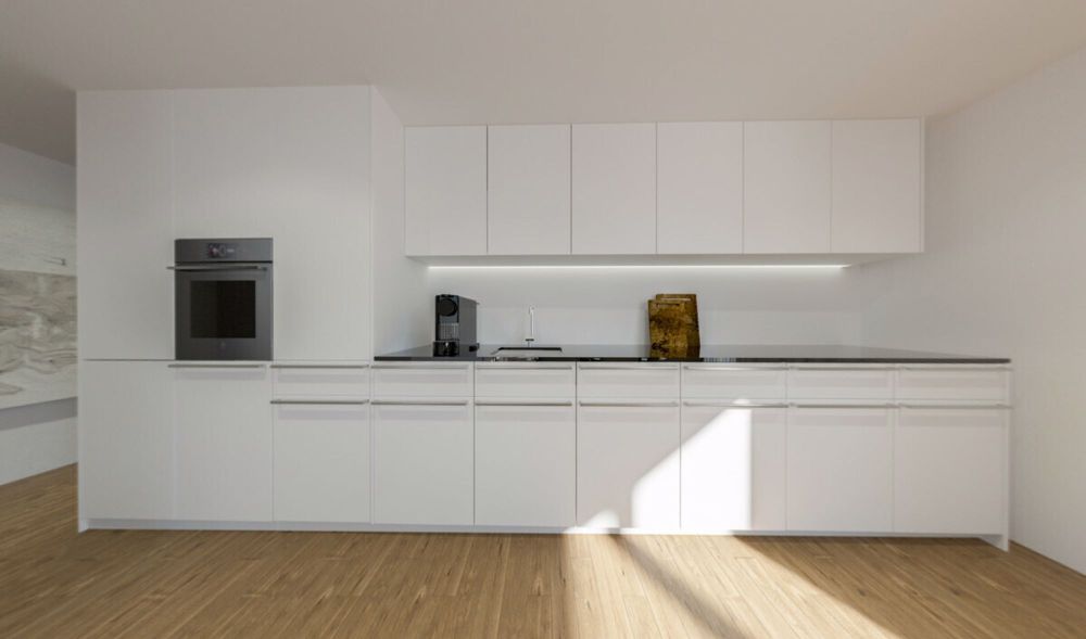 Moderne, helle Eigentumswohnung mit Balkon bei der Tramstation - Küche