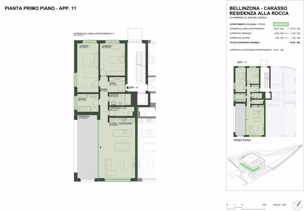 Residenz Alla Rocca - App. 11 Erstes Stockwerk - 3.5 Räume - Bild 9