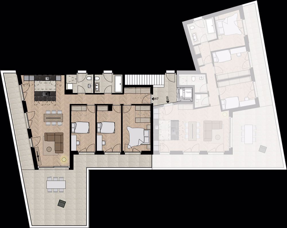 Exklusive Attikawohnung mit grosser Attikaterrasse und hoher Energieeffizienz. Neue Preise! - W7 - Bild 4