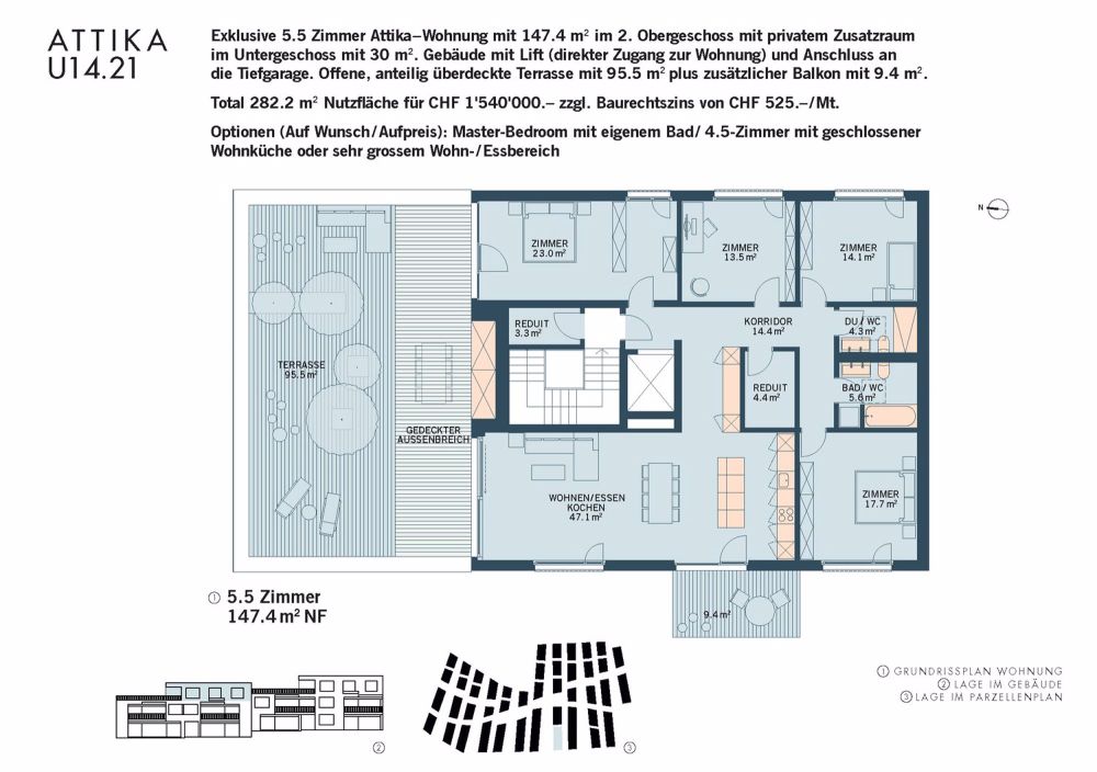ChlyHolz-Attikawohnung (im Baurecht) mit über 280 m2 Nutzflächen, Besichtigung jetzt - Bild 13