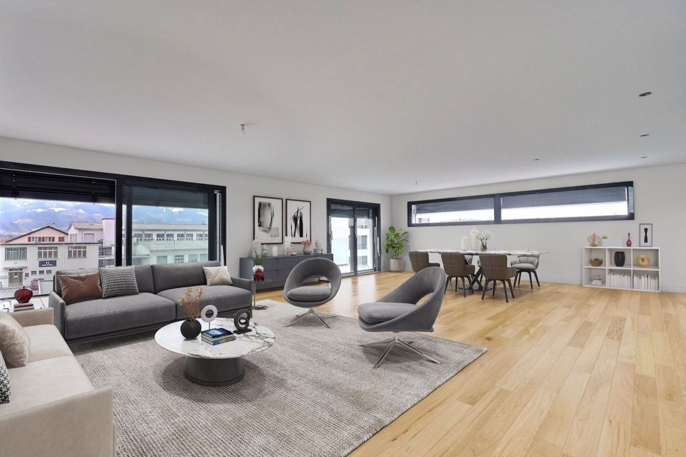 Appartement de standing 4.5 pièces de 141m² - A 5 min. de Bulle - Idée d'aménagement - non contractuelle