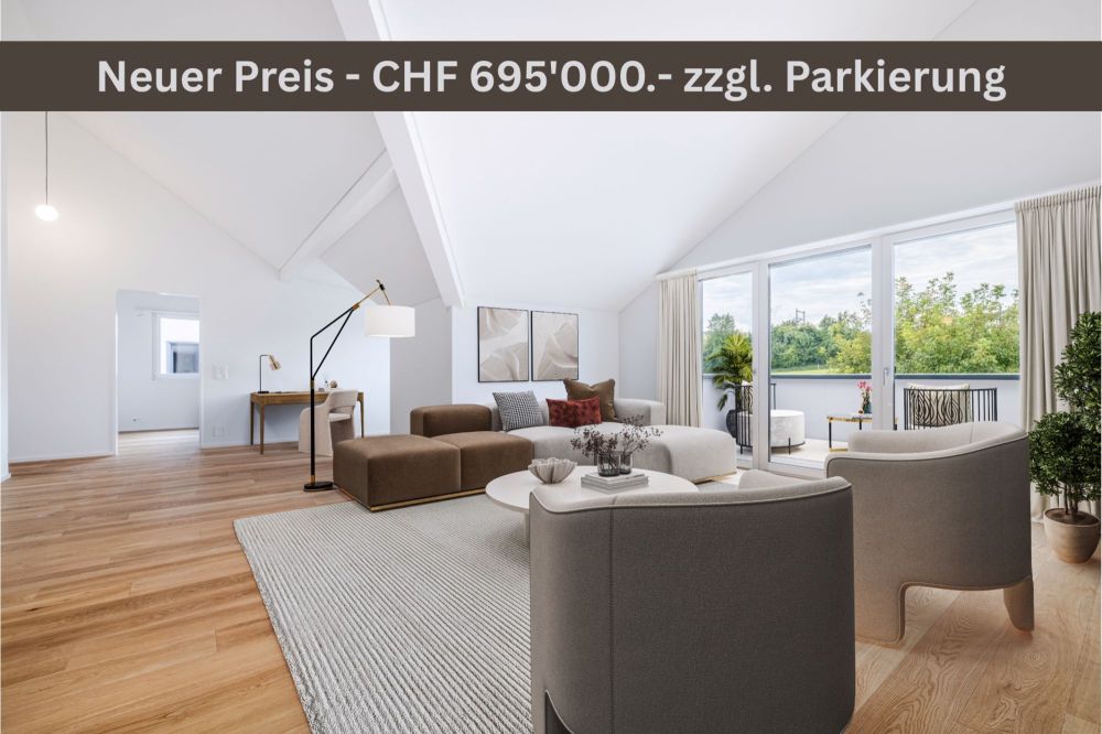Neuer Preis: Erstbezug charmante 3.5-Zi. Dachwohnung mit sonniger Südausrichtung - Bild 1