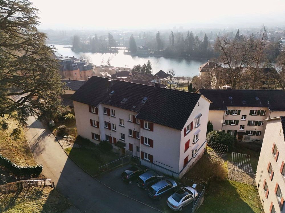 Neue 2 Zi.-Seniorenwohnung in Thun zu verkaufen, Nr.22 im Gartengeschoss - Aussenansicht Nordseite vor der Sanierung