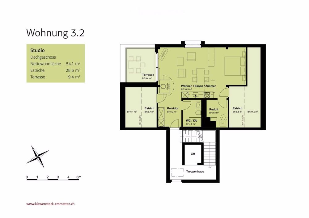 Attraktives Studio mit Balkon im schönen Emmetten NW - Bild 6