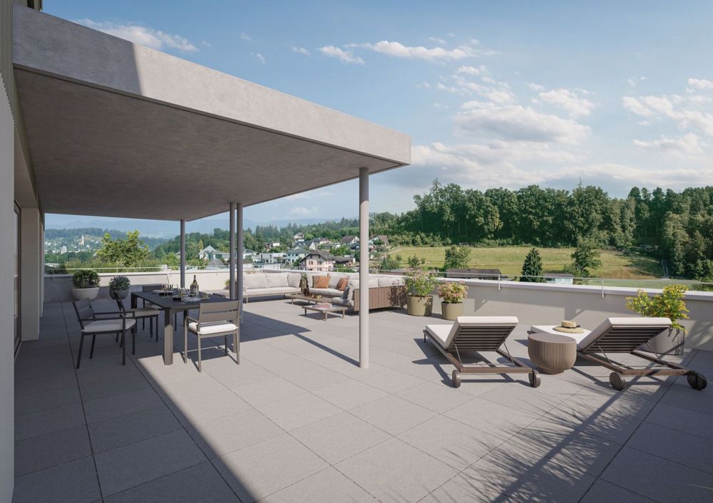 Wohnen mit Weitblick Terrassiert, Hochwertig, Individuell - Grosse Balkone