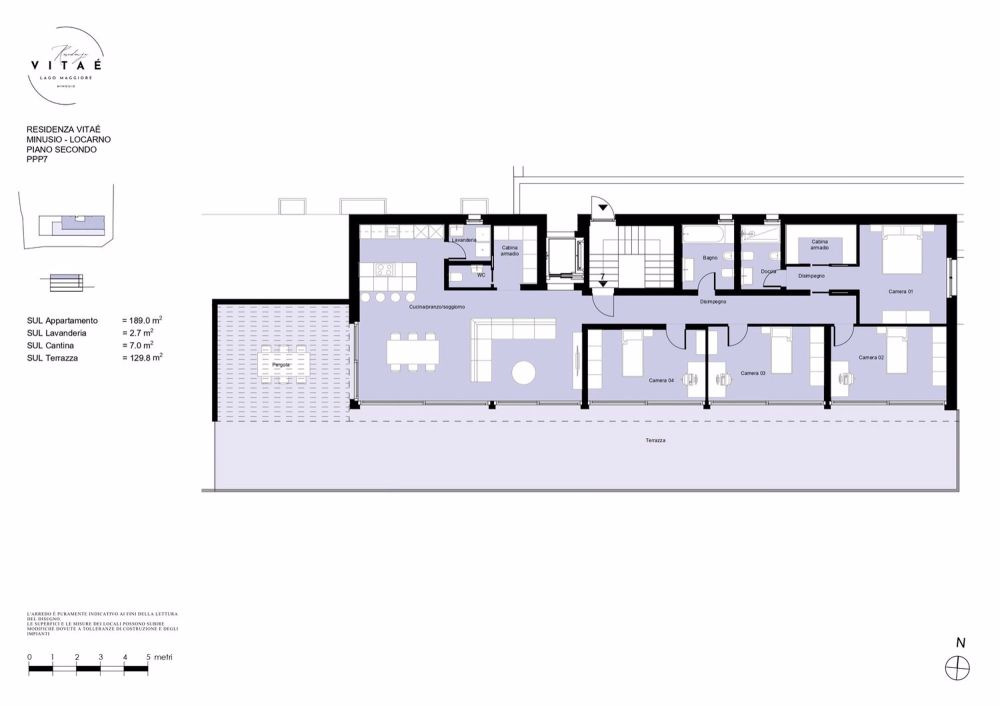 Attico di lusso 5.5 NUOVO Minusio vista lago - Bild 7