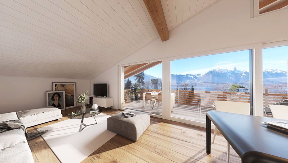 Neubauprojekt 16 Eigentumswohnungen in Gunten (Sigriswil) - Haus A - DG Ost