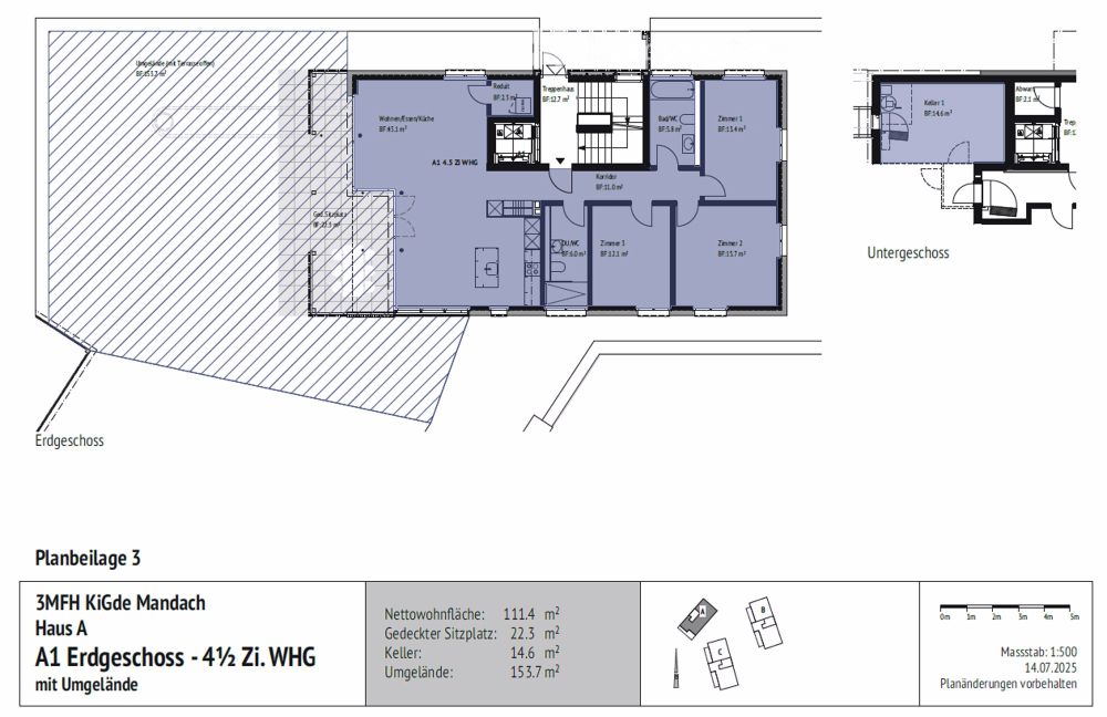 Herrliche helle 4.5 Zimmer Neubau Wohnungen im Erdgeschoss, mit 176m2 grossem Sitzplatz-Garten! - Bild 1