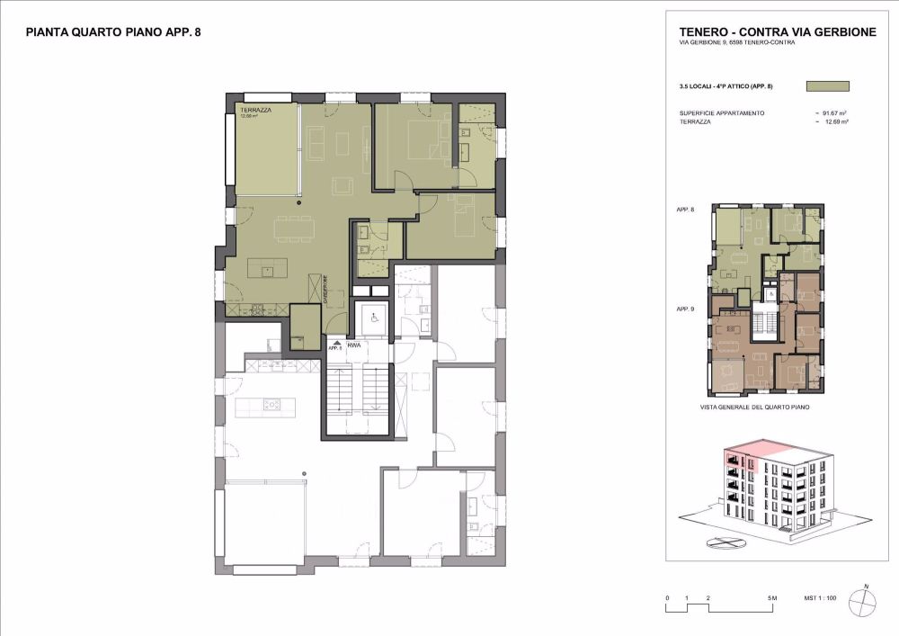 Residenza Gerbio - App. 8 - 3.5 locali - 4°P - Bild 1