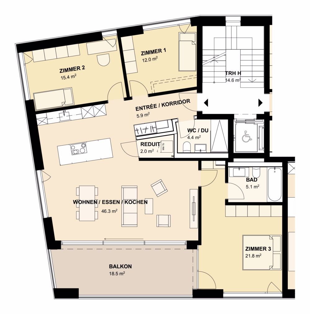 H8.2 I Premium 4,5-Zimmer-Wohnung im 8. OG mit Weitsicht direkt an der Aare - Bild 4