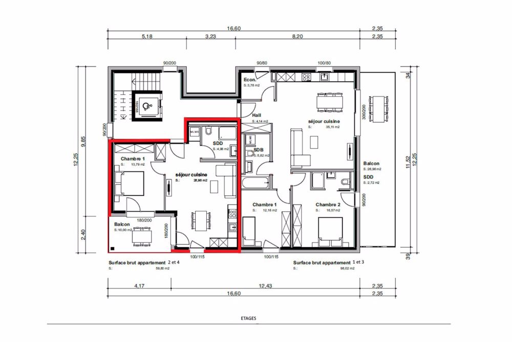 Le Bouveret, 2,5 Zimmer in der neuen Residenz L'Aurore - Bild 7