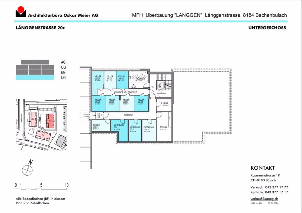 Spannende 4.5-Zimmer-Attikawohnung mit grosser Terrasse Wohntraum - Untergeschoss Haus 20c