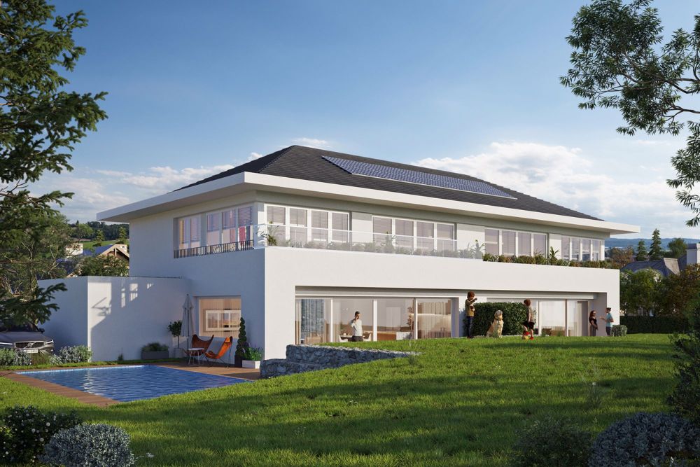 Villa contemporaine - A Chemin du Verney - Founex - Vue du projet