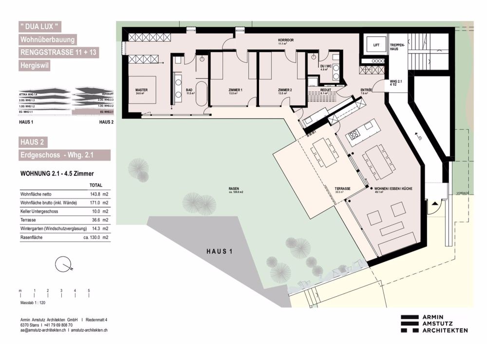 DUA LUX " Exklusive 4.5 Zi.- Gartenwohnung - Bild 1