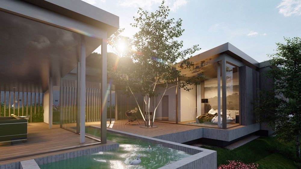 Neubauprojekt: Exklusiver Bungalow mit Alpenpanorama - Bild 1