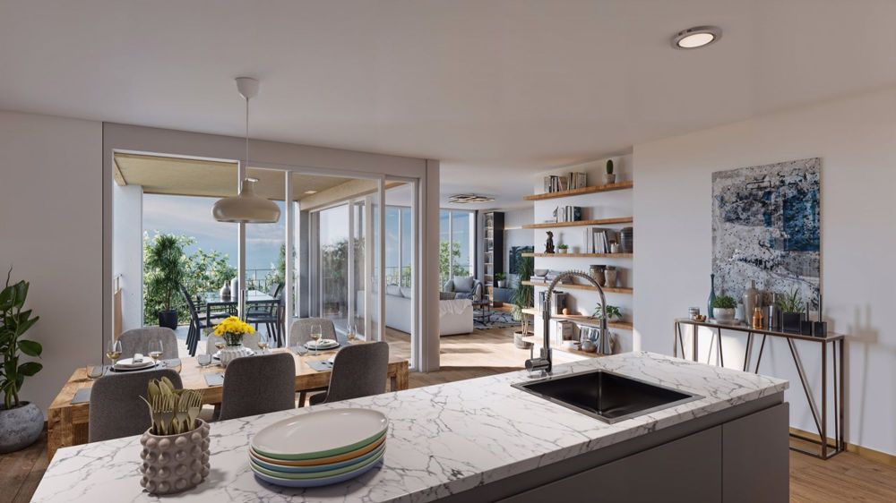 Appartement neuf de 5.5 pièces au rez-de-chaussée à vendre à Corminboeuf - Bild 1