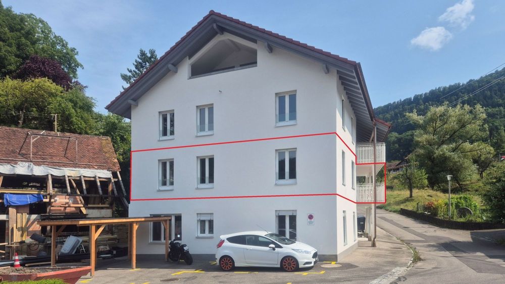 Moderne 3.5-Zimmer-Wohnung mit Balkon und Aussenparkplatz - Aussenansicht