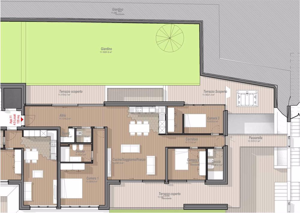 Neue 4,5-Zimmer-Wohnung in Davesco Soragno (Lugano) - Bild 13