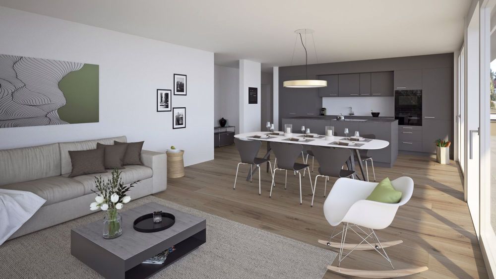 Wohnkomfort und Lebensqualität - «DUO» in Döttingen - Visualisierung Küche