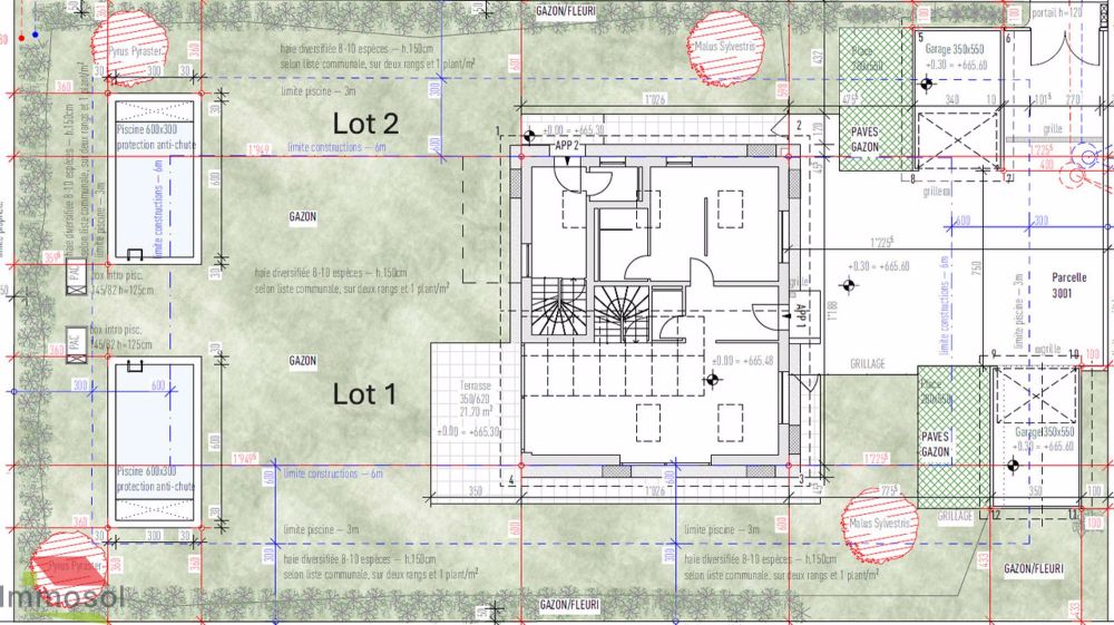 Le Mont - Attique Neuf 5.5 pièces avec Jardin Privé - Immosol | Le Mont | Plan de masse