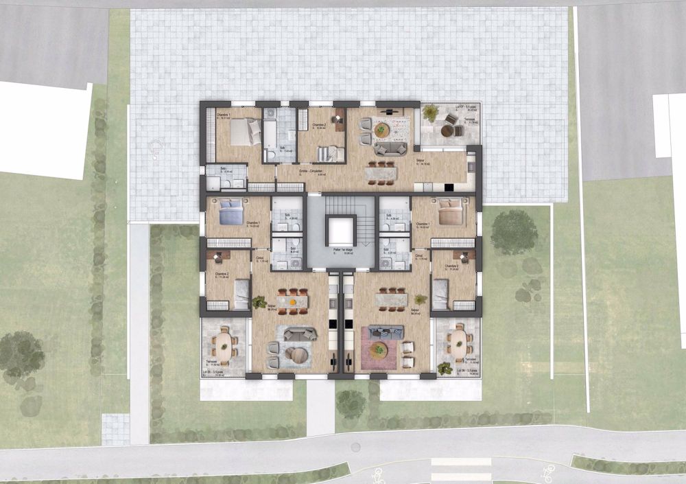 Appartement neuf 3.5 pièces avec terrasse et grand jardin (lot 2) – Marly - Bild 10