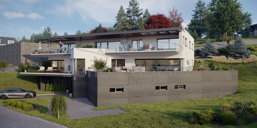 Neue 4,5-Zimmer-Wohnung mit Garten von 409 m2 / Gravelone - Projection