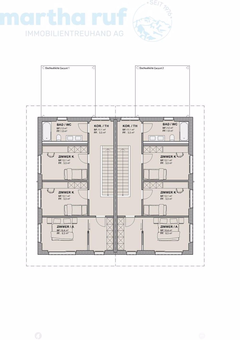 Moderner Neubau: Doppeleinfamilienhaus mit Bergsicht in Toplage - Bild 6