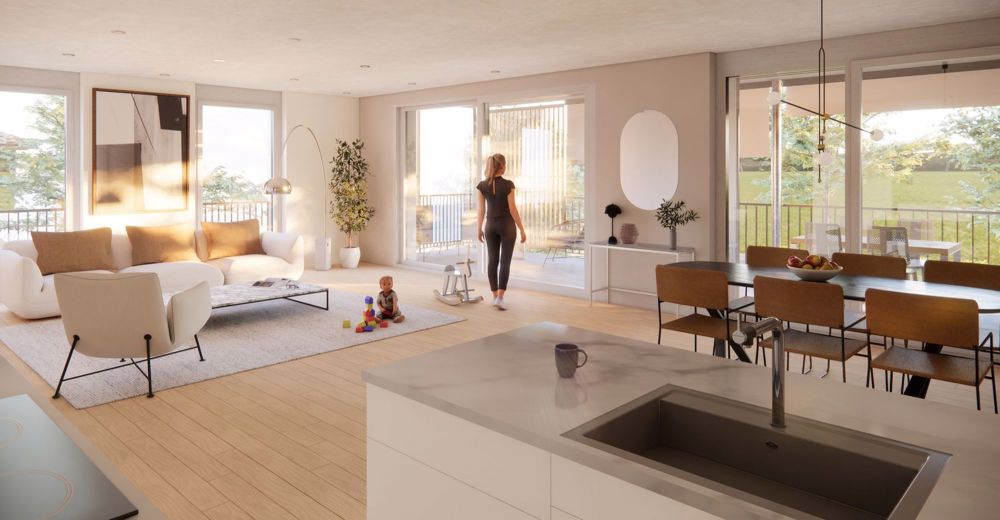 neuer Wohnpark mit 12 Wohnungen 6 mal 3.5 Zi und 6 mal 4,5 Zi an der Neufeldstrasse 24 und 26 - Bild 4