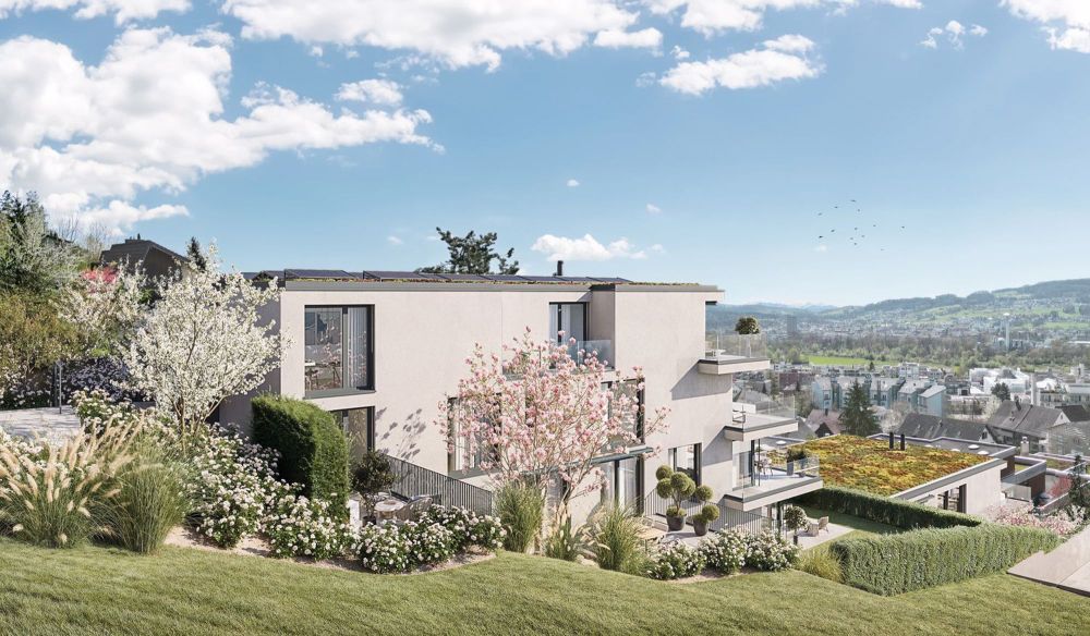 Wohnen mit Stil und Aussicht: 4.5-Zimmer-Neubau mit privatem Garten - Walde Immobilien AG