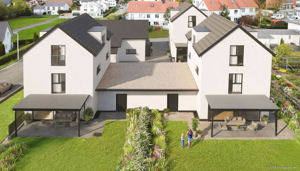 Freistehendes Einfamilienhaus, Neubau - Aussenvisu Süd