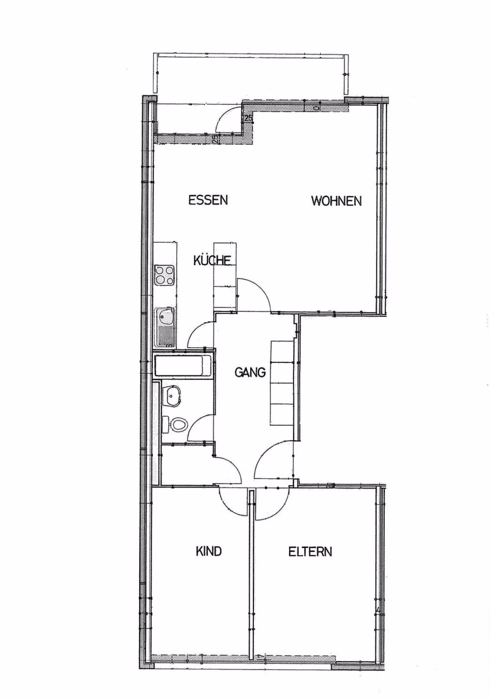 Erstvermietung nach Totalsanierung! 3.5-Zimmerwohnung sucht Mieter - Grundriss