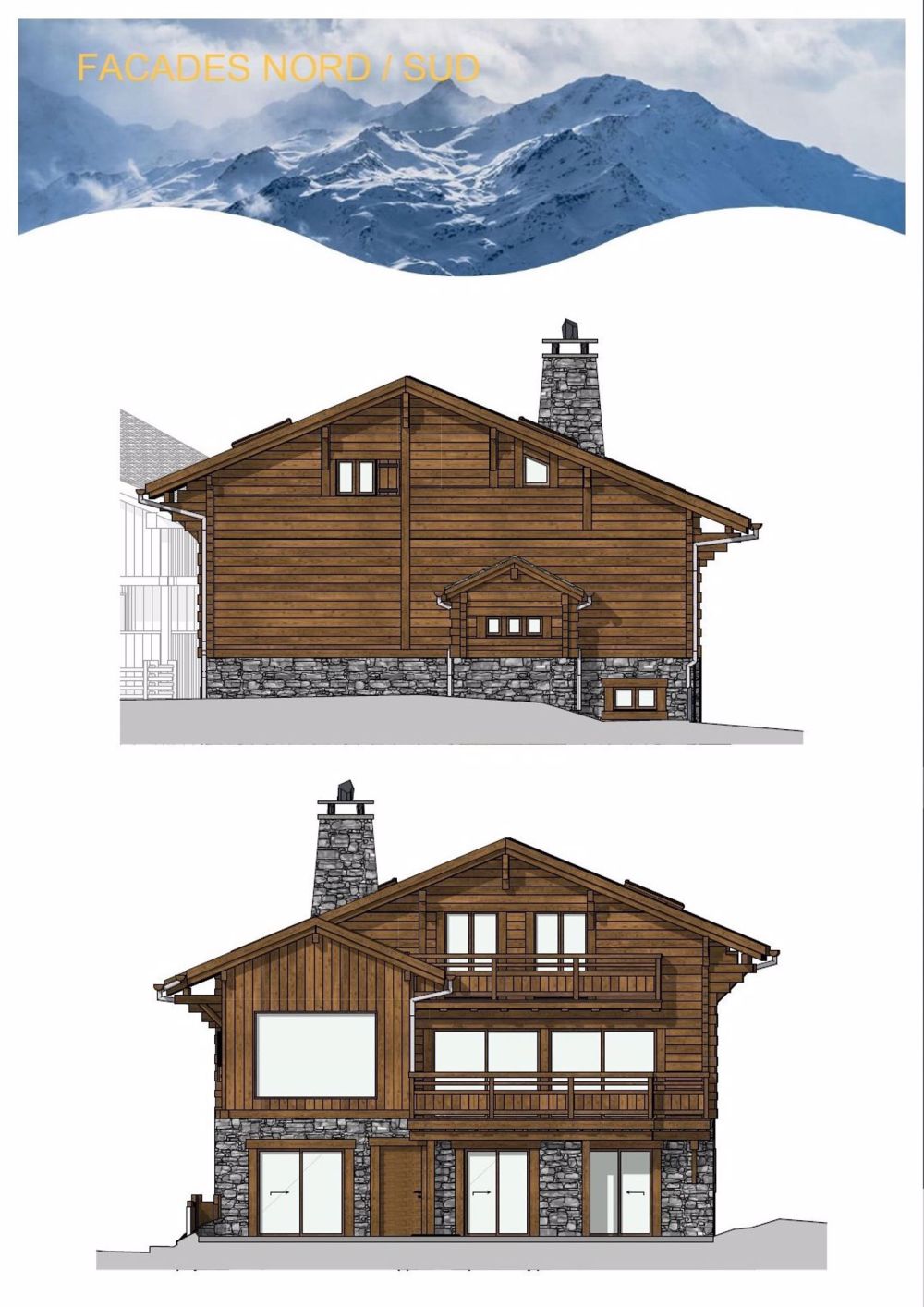 CHAPERON ROUGE - Plan façades Nord-Sud