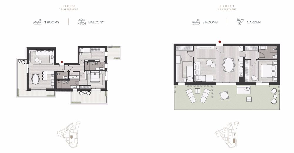 3.5 LOCALI DI NUOVA COSTRUZIONE CON GIARDINO O TERRAZZA | dreamo.ch - Bild 3