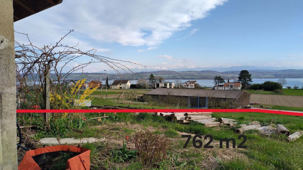 Bauplatz 762 m2 (Lugnorre (FR) mit 120° Blick auf den Murtensee und die Alpen (Anzeige auf Homegate.ch) - Bild 2